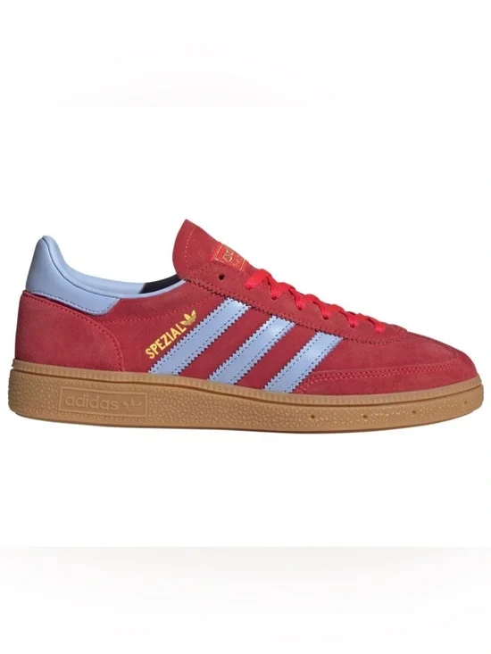 Adidas Handball Spezial Women’s 6.5 Lucid Red Glow Blue Suede Gum Sole NEW - Picture 2 of 10